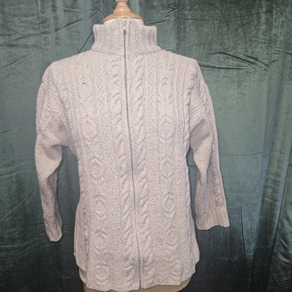Vintage Avoca Merino Wool Zip Up Sweatef
